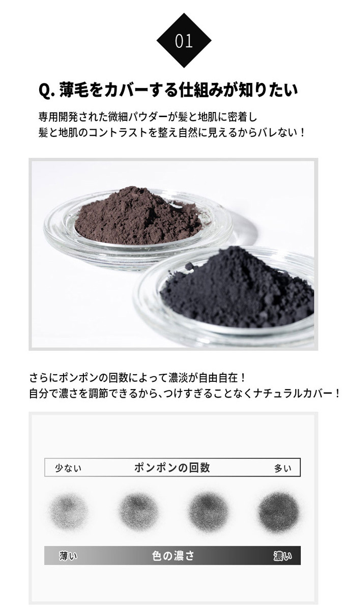 送料無料 ルアン スーパーミリオンヘアー SMHメンズヘアファンデーション 20g 白髪隠し 分け目 生え際 カバー 薄毛 男性【TG】_画像6