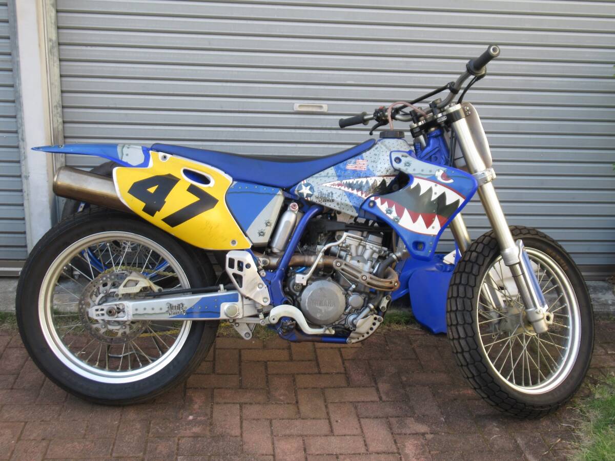 YZ250F　ダートトラック仕様　2001年式　長期保管にて現在不動　モタードホイール（エクセルリム）付き_画像2