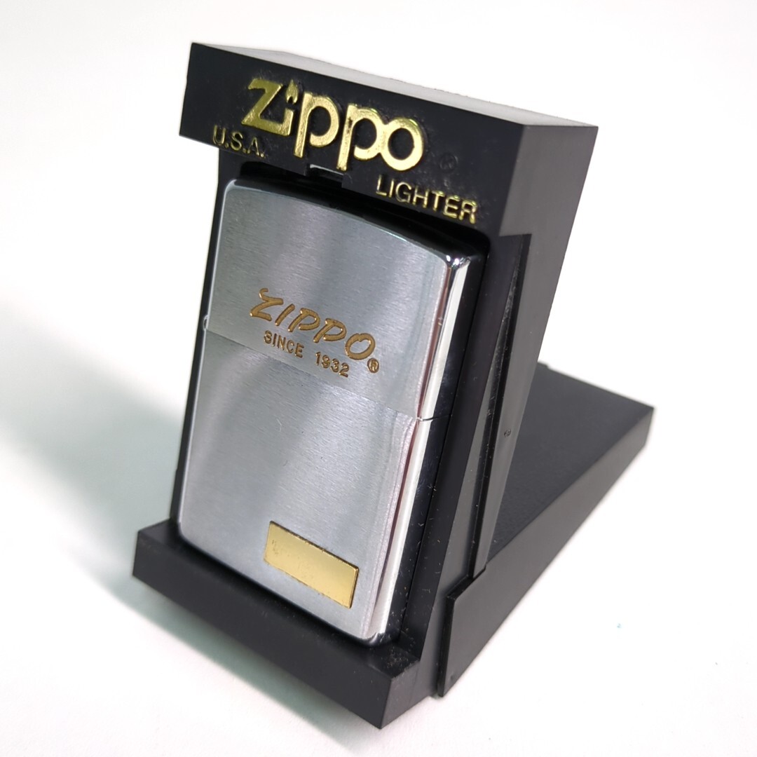 【火花あり】ZIPPO ジッポー オイルライター USA 喫煙グッズ アンティーク ライター SINCE 1932 ケース付 T0514_画像1