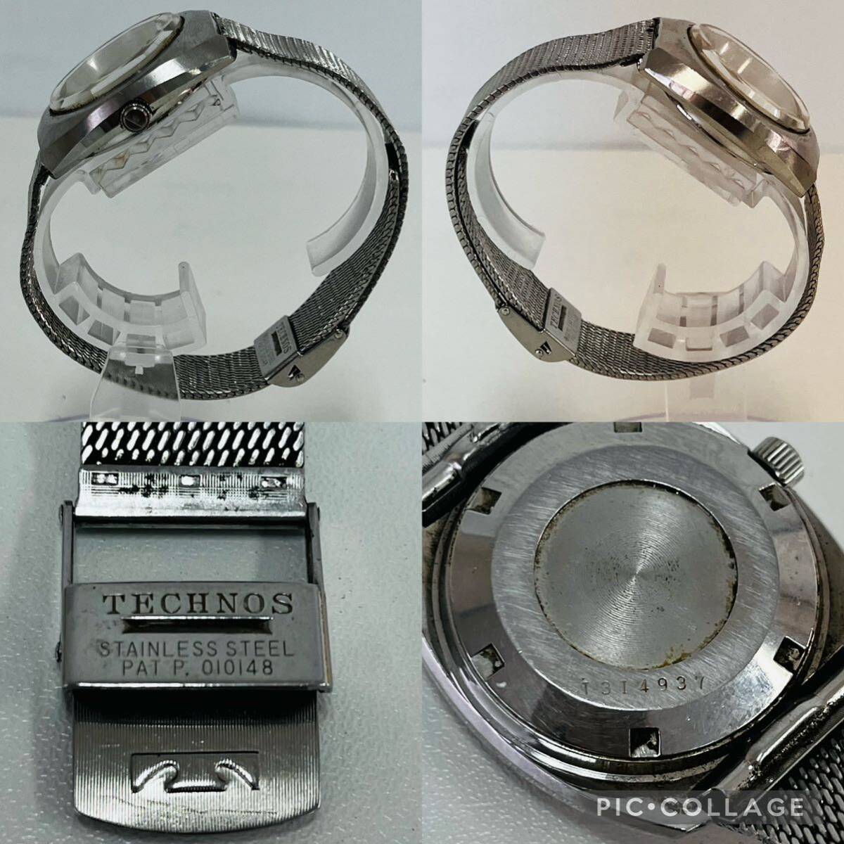 [ operation goods 3 point . summarize ]TECHNOS self-winding watch Date Hercules fulvic design FURBO DESIGN self-winding watch ROMEO GIGLI Romeo Gigli H0510