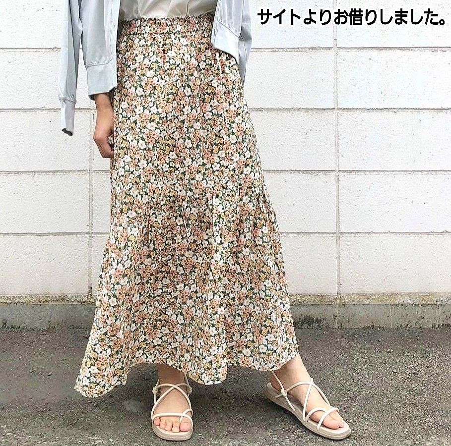 PAUL & J0E UNIQLO 花柄 ティアード サイド スリット ロング PAUL & J0E UNIQLO 花柄 ティアード サイド スリット ロング
