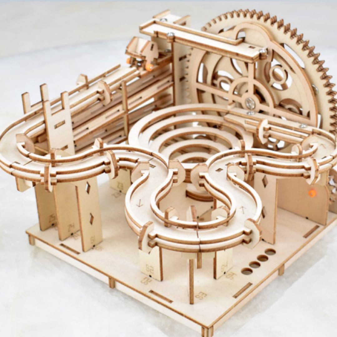 wakwak body .! wooden 3D solid puzzle Coaster maze DIY craft 