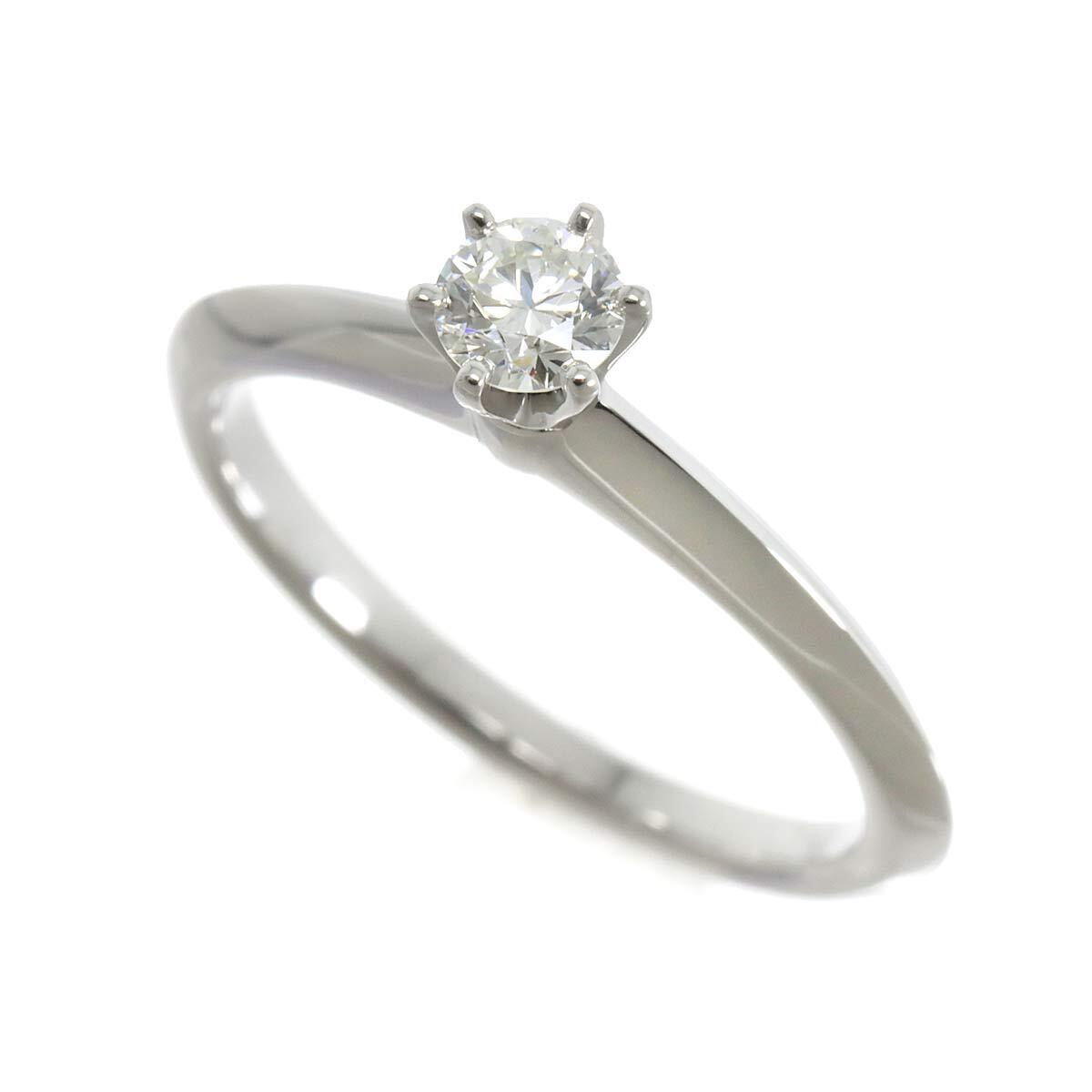 ティファニー TIFFANY&CO. ソリティア ダイヤ 0.25ct I/VS1/3EX 11号 リング Pt プラチナ Diamond Ring 【鑑定書付き】 90227644の画像5