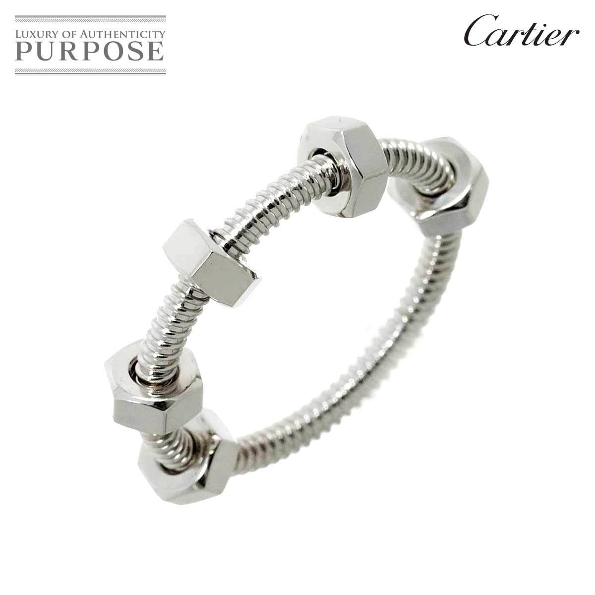 カルティエ Cartier エクル ドゥ #59 リング K18 WG ホワイトゴールド 750 指輪 Ecrou de Ring【証明書付き】 90229176_画像1