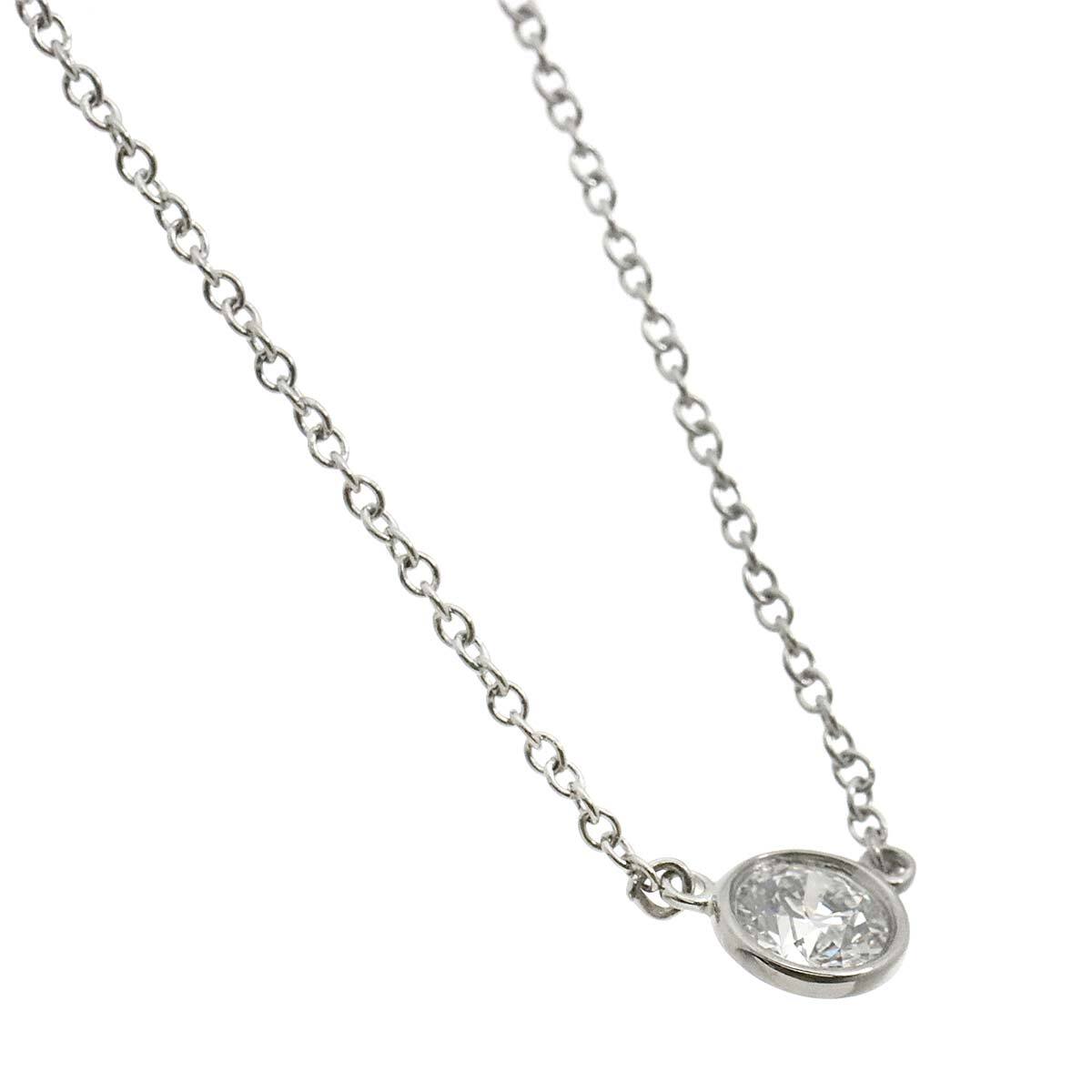 ティファニー TIFFANY&CO. バイザヤード ダイヤ 0.29ct G/VS1/EX ネックレス 40cm Pt Diamond Necklace【鑑定書付き】 90227669_画像3