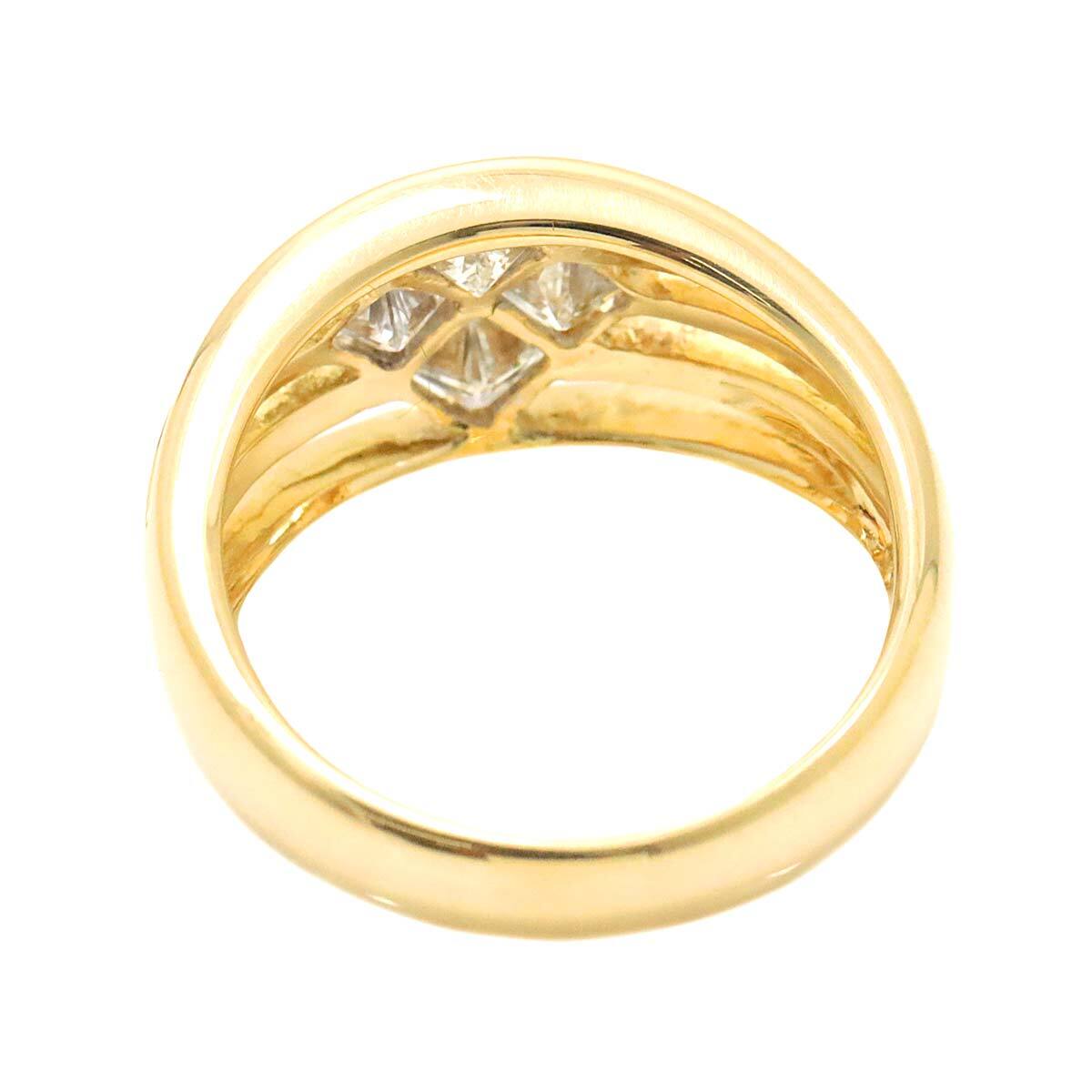リング 14号 ダイヤ 1.01ct K18 YG イエローゴールド 750 指輪 Diamond Ring 90232725_画像6