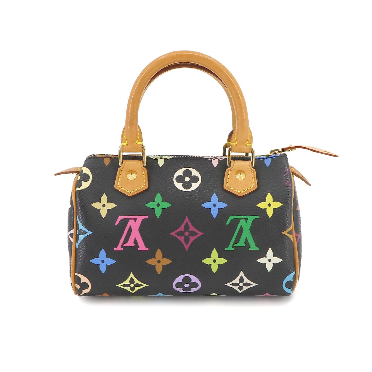 ルイ ヴィトン LOUIS VUITTON モノグラム マルチカラー ミニ スピーディ ハンド バッグ ノワール M92644 ゴールド 金具 90233781_画像2