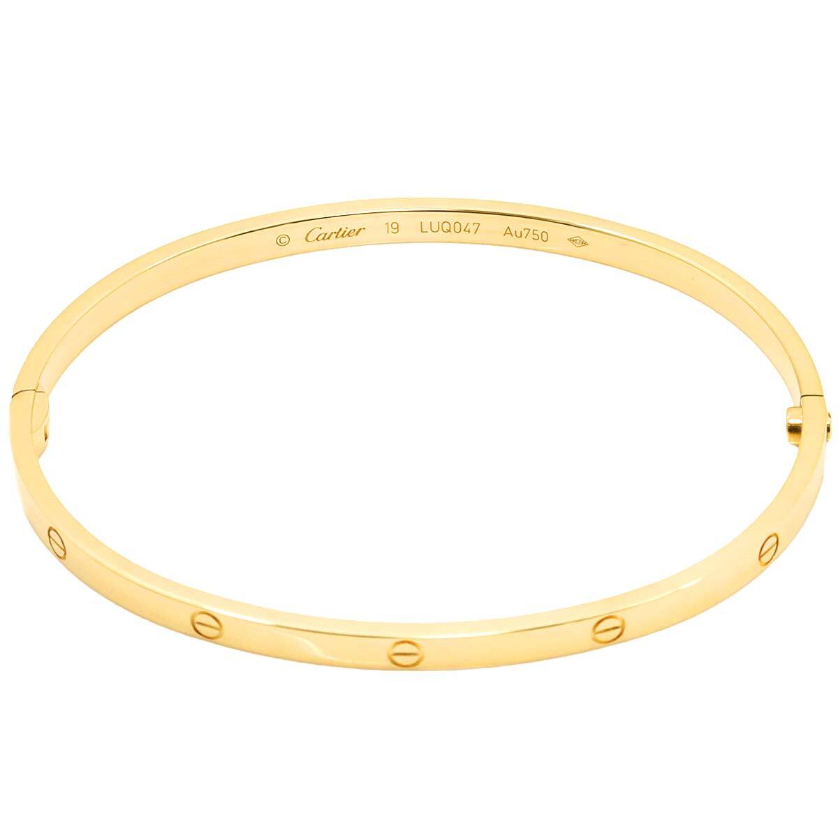 カルティエ Cartier ラブ ブレス SM #19 K18 YG イエローゴールド 750 ブレスレット バングル Love Bracelet【証明書付き】 90228191_画像5