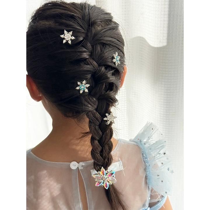 雪の結晶 ヘアアクセサリー　ヘアピン　髪飾り　エルサ　アナと雪の女王　キッズ 子供　コスプレ ドレス ワンピース