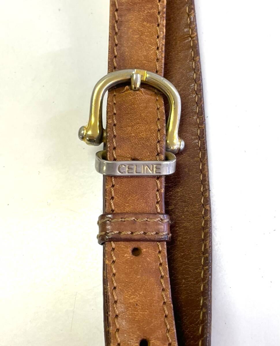 ■【中古】CELINE　セリーヌ　ショルダーバッグ　オールドセリーヌ　マカダム柄　_画像9