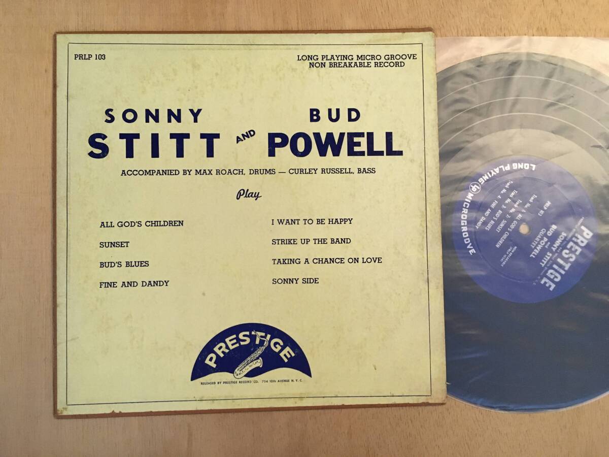 10インチ DG 耳 MONO Sonny Stitt And Bud Powell Quartet / Prestige PRLP 103_画像1