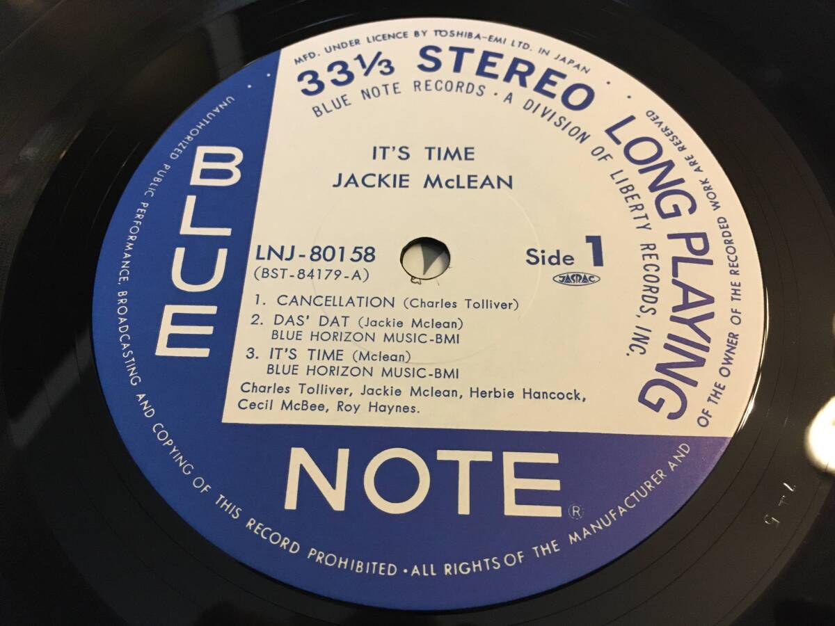 ◎77年国内初版 コートジャケ Jackie McLean / It's Time! / Blue Note / Charles Tolliver Cecil McBee_画像7