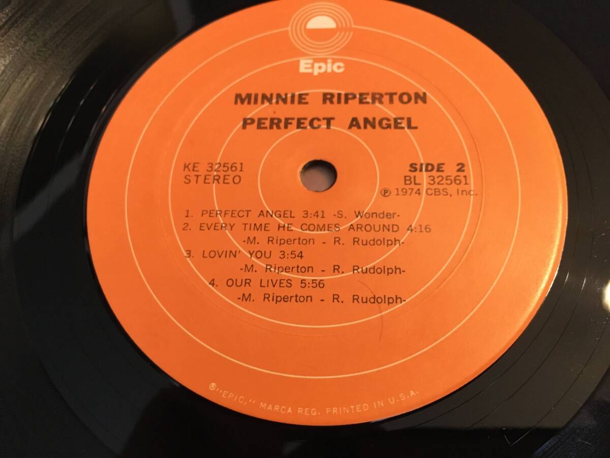 状態悪い USオリジナル盤 Minnie Riperton / Perfect Angel / 両面KENDUN刻印_画像7