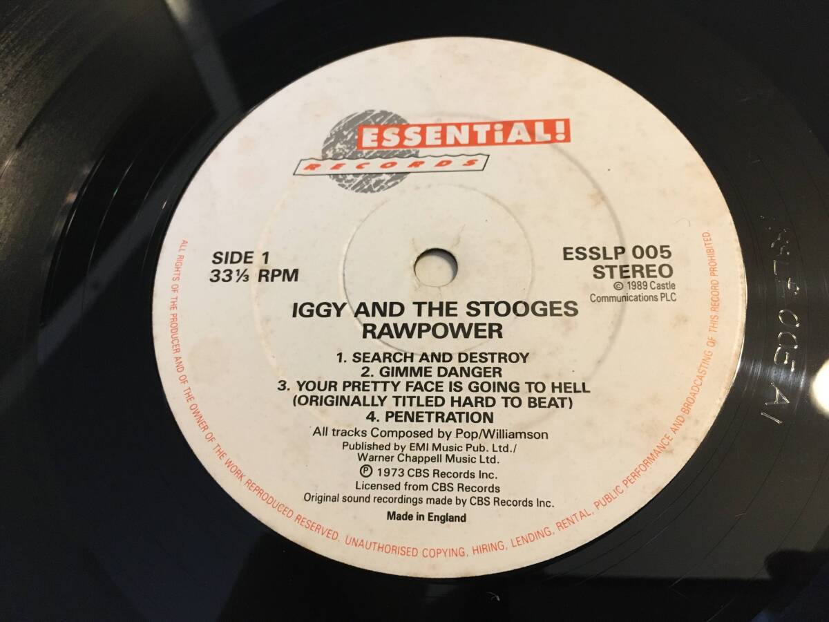 1989年UK盤 Iggy And The Stooges / Raw Power / Essential! Records_画像6