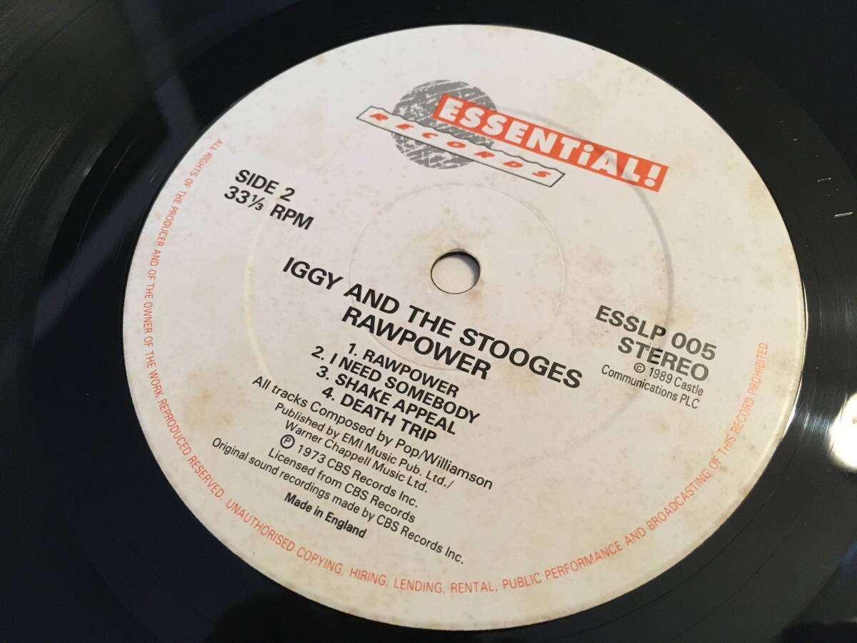 1989年UK盤 Iggy And The Stooges / Raw Power / Essential! Records_画像7