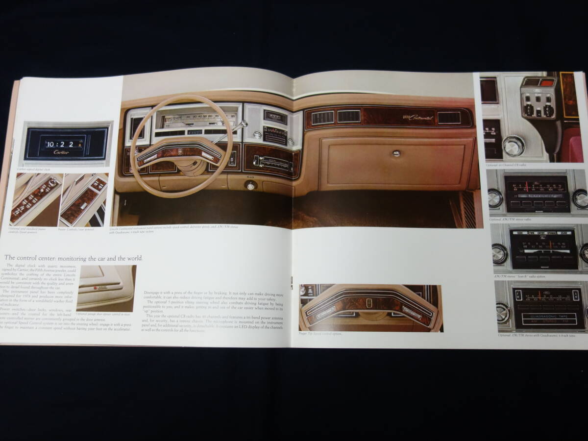 【1978年モデル】フォード リンカーン コンチネンタル / FORD LINCOIN CONTINENTAL 専用 本カタログ / 英語版【当時もの】_画像5