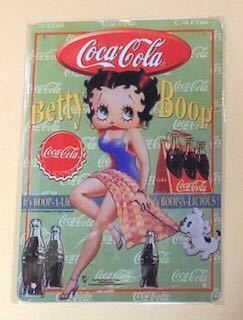 【 Betty Cola ベティ 】15 ☆ 昭和 ☆ ブリキ看板 ★レトロ☆アメリカン雑貨 ■_画像1