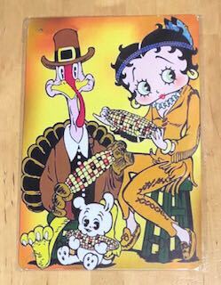 【 Betty Boop ベティ 】85 ☆ 昭和 ☆ ブリキ看板 ★レトロ☆アメリカン雑貨 ■_画像1