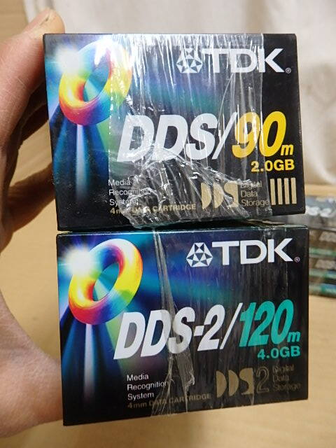 !〇貴重 !! 未開封 カセット TDK DDS/90m 2.0GB DDS-2/120m 4.0GB 4mm データ カートリッジ テープ 計20本 未使用品 室内保管品 /DAT_画像2