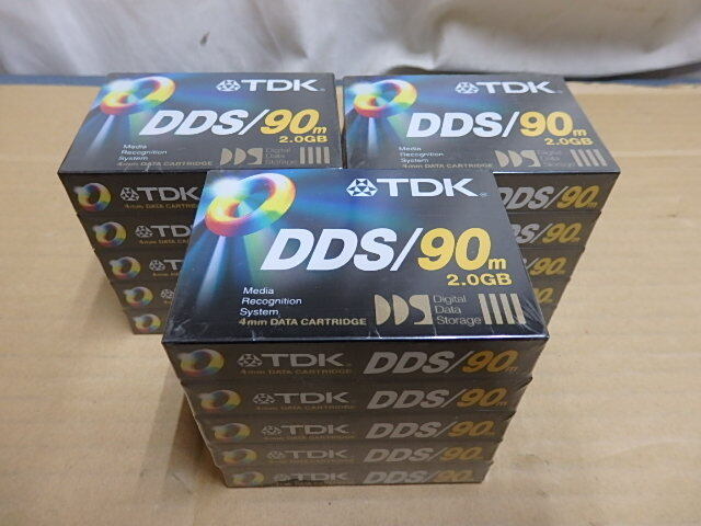 !〇貴重 !! 未開封 カセット TDK DDS/90m 2.0GB 4mm データ カートリッジ テープ 計15本 未使用品 室内保管品 /DAT_画像1