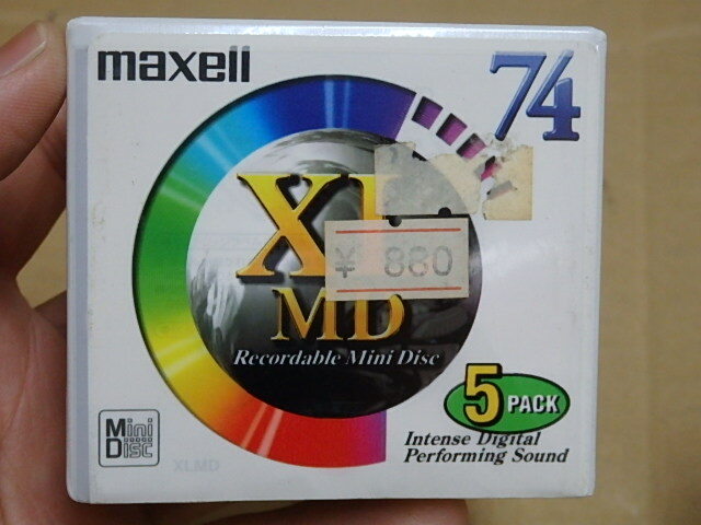 !〇超レア!! 未開封品 高音質MD カセット ディスク maxell XL 74 XLMD-74 計10枚 室内保管品 未使用品_画像2