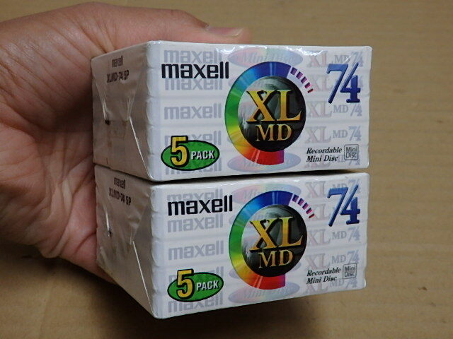 !〇超レア!! 未開封品 高音質MD カセット ディスク maxell XL 74 XLMD-74 計10枚 室内保管品 未使用品_画像8