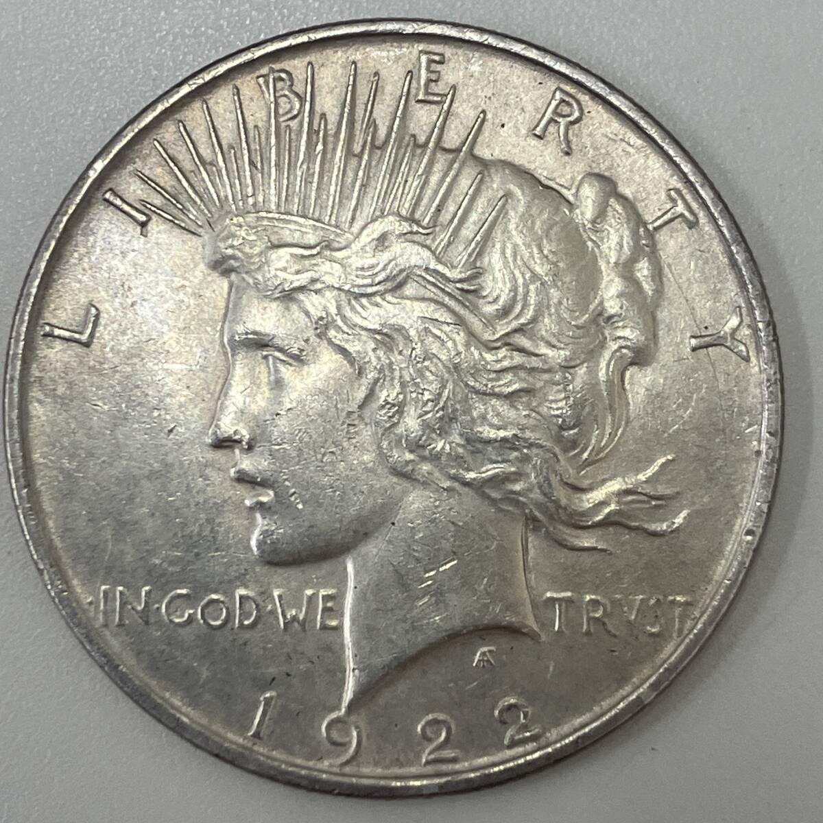 #3840【銀貨】アメリカ リバティ 1ドル ONE DOLLAR 1922 1885 UNITED STATES OF AMERICA 総重量53.58g 現状品 傷あり_画像5