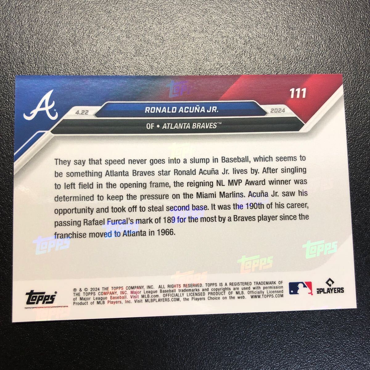 Ronald Acuna Jr. - 2024 MLB TOPPS NOW Card 111_画像8