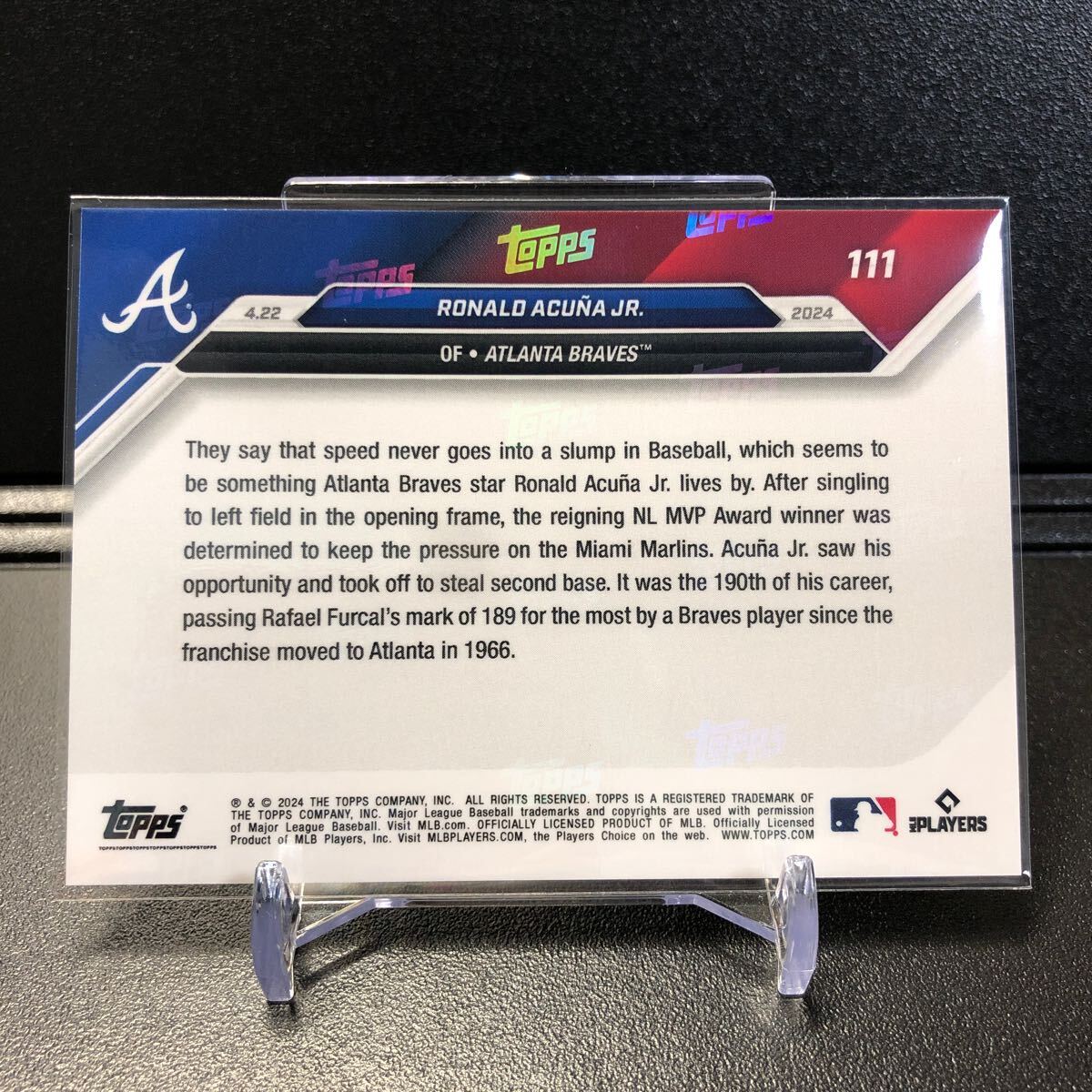 Ronald Acuna Jr. - 2024 MLB TOPPS NOW Card 111_画像2