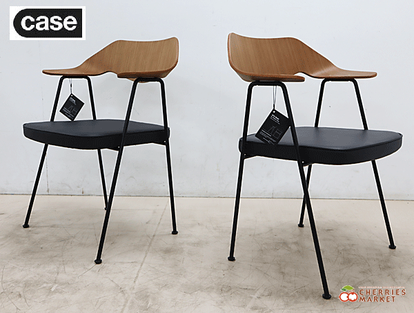 ◆展示新同品◆ ACTUS アクタス Case Furniture ケース・ファニチャー 675 CHAIR ダイニングチェア/アームチェア 2脚セット 11万の画像1