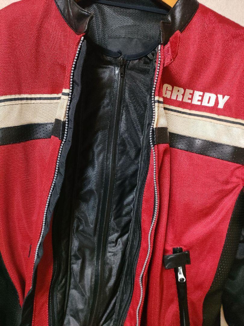 バイクウェア GREEDY LLサイズ　レッド　男女兼用　送料無料　即決価格_画像4