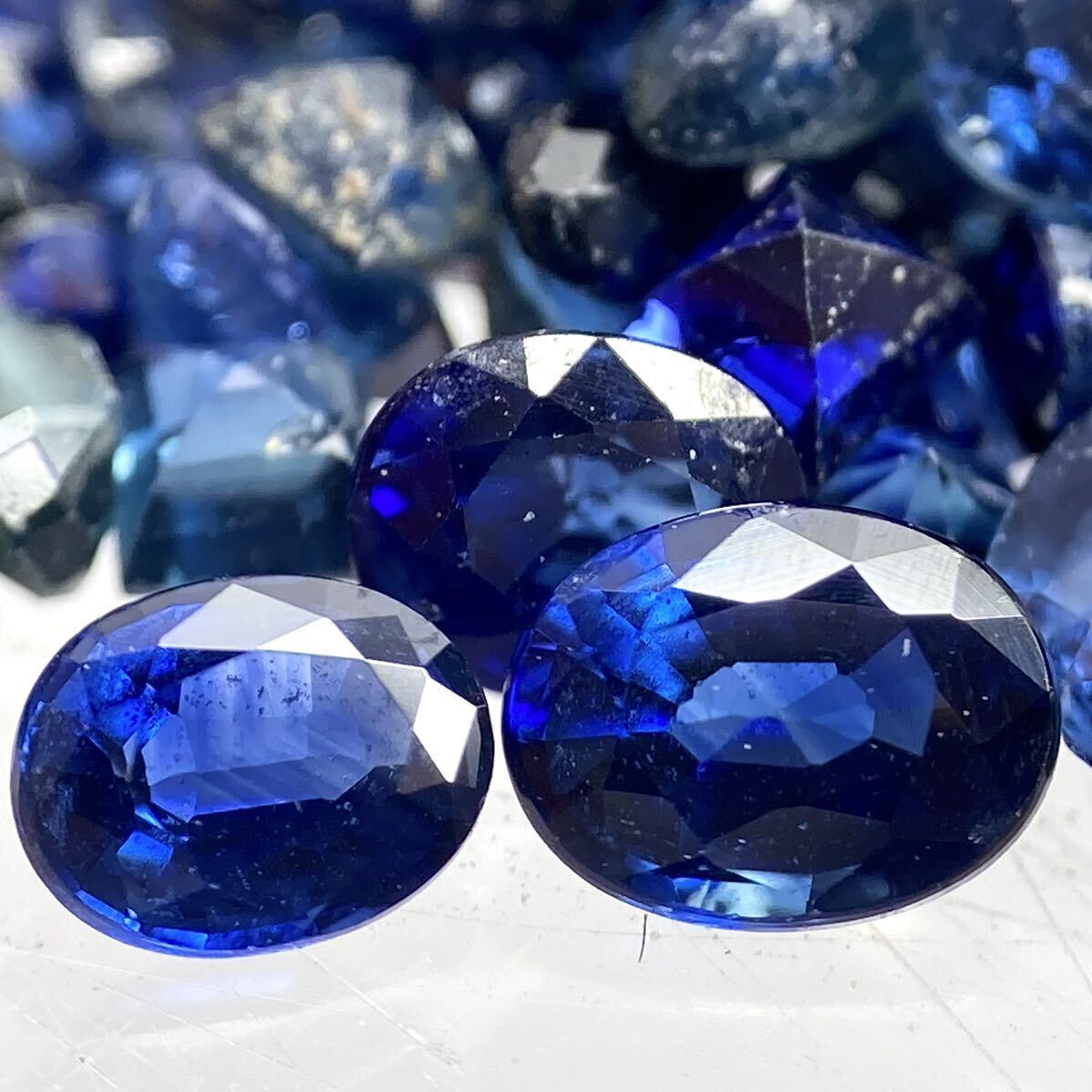 ( natural sapphire . summarize )m 50ct unset jewel gem Sapphire sapphire sapphire ko Random Indigo sphere jewelry jewelry ②
