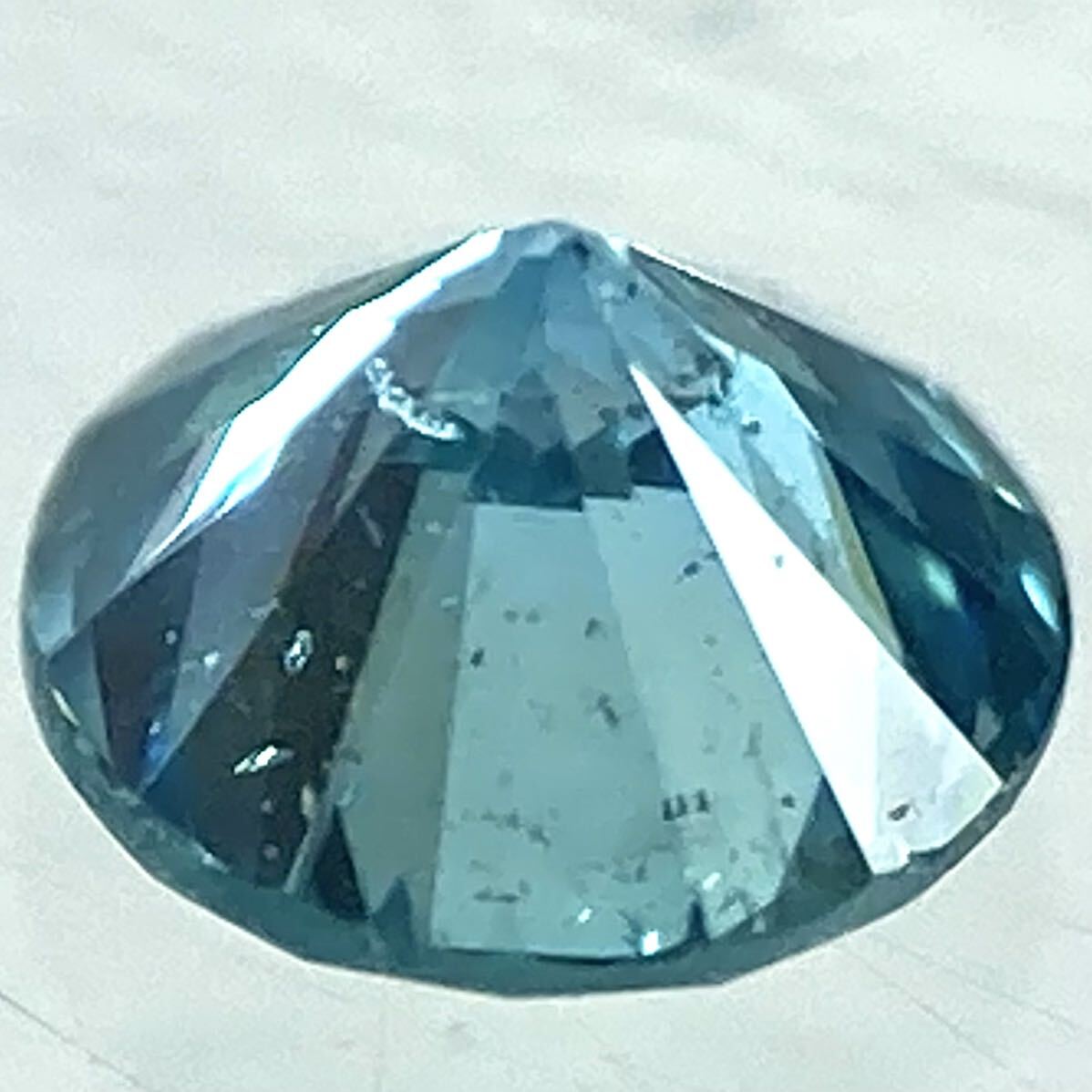 〔天然ブルーダイアモンド0.109ct〕m 2.97×2.97mm ルース 裸石 diamond 宝石 ジュエリー テEA0_画像2