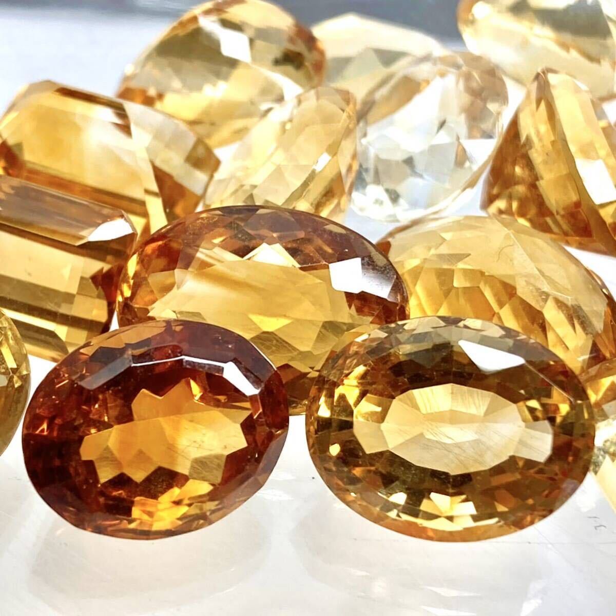 〔天然シトリンおまとめ〕M 250ct 裸石 宝石 jewelry ジュエリー citrine 水晶 クォーツ ルース _画像1