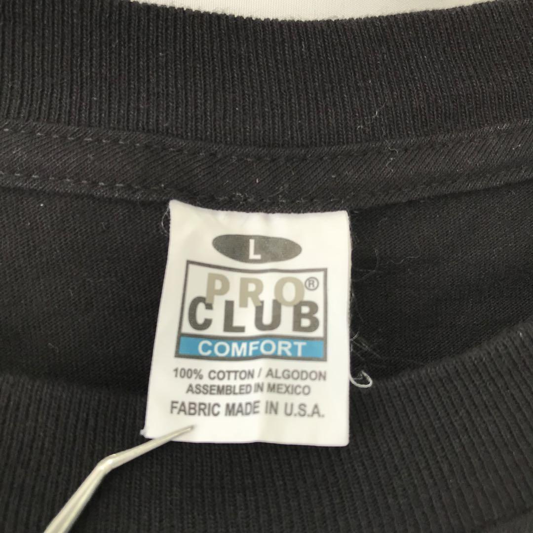 USA製PRO CLUBゴールドロゴプリント半袖Tシャツ/メンズL c1