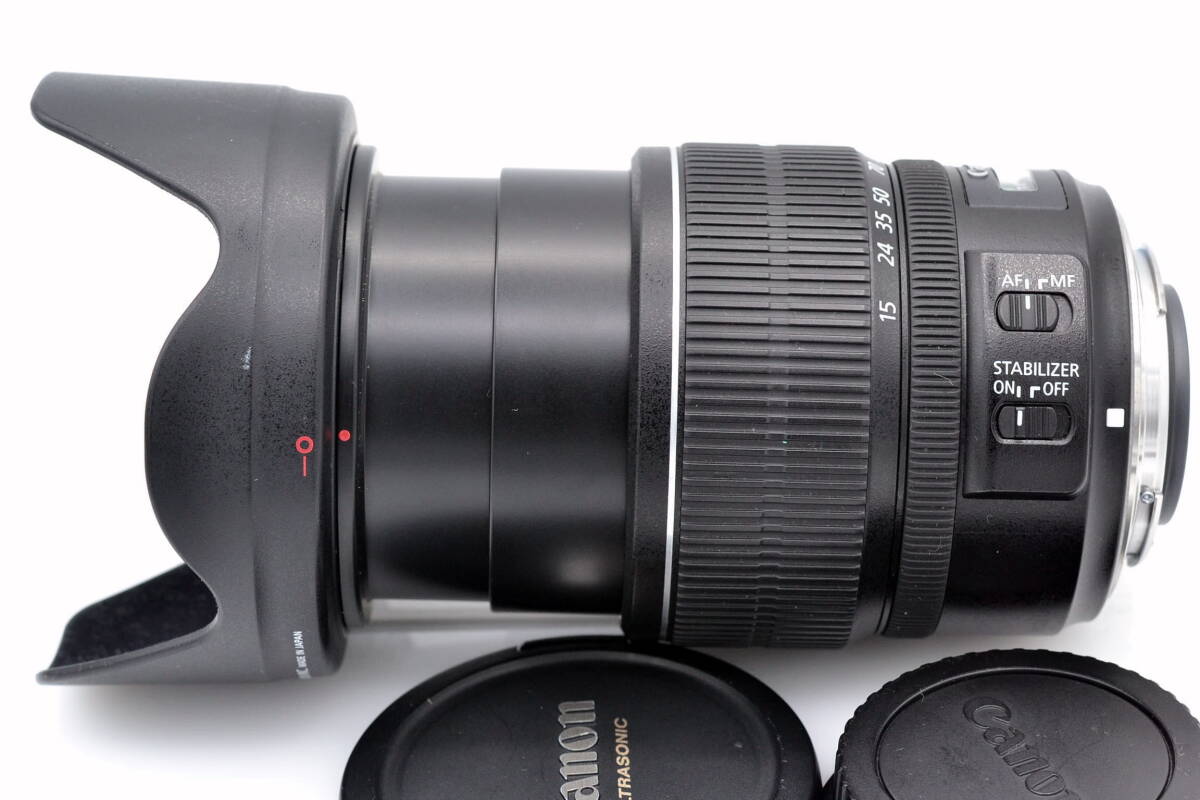 Canon EF-S 15-85mm 3.5-5.6 IS USM 純正 花形 フード付_画像6