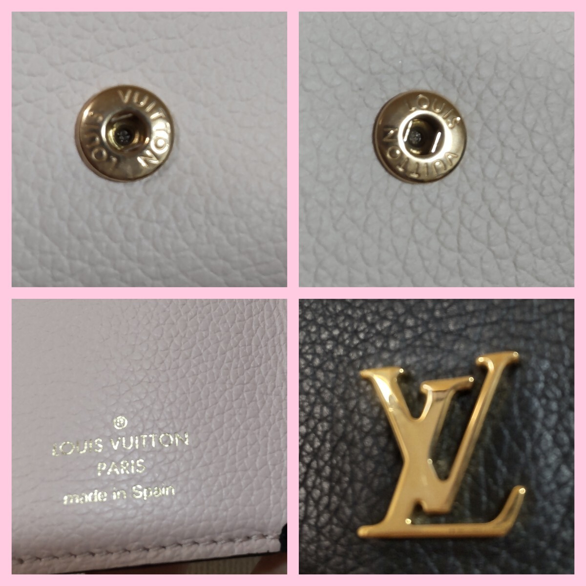 最新ICタグ 極美品 ルイヴィトン LOUIS VUITTON ポルトフォイユ ロックミニ バイカラー ミニ財布 _画像8