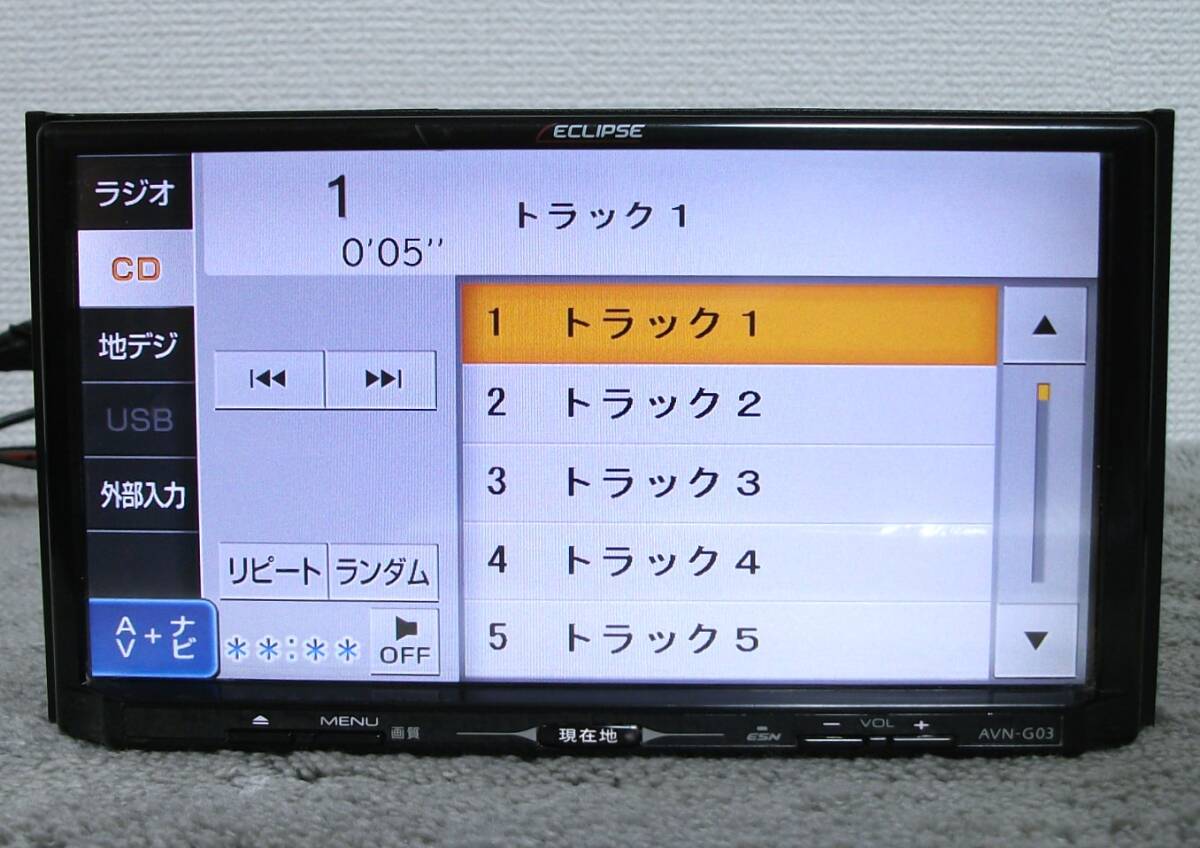 送料無料 F イクリプス AVN-G03 SD メモリーナビ フルセグ ジャンク_画像4
