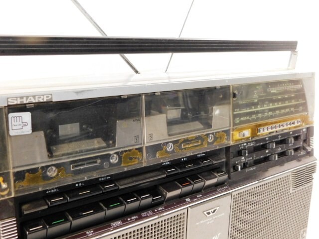 Y324★シャープ/GF-808/ダブルラジカセ/THE SEARCHER-W/FM/FM Stereo/AM radio cassette/SHARP/ジャンク/送料960円〜の画像3