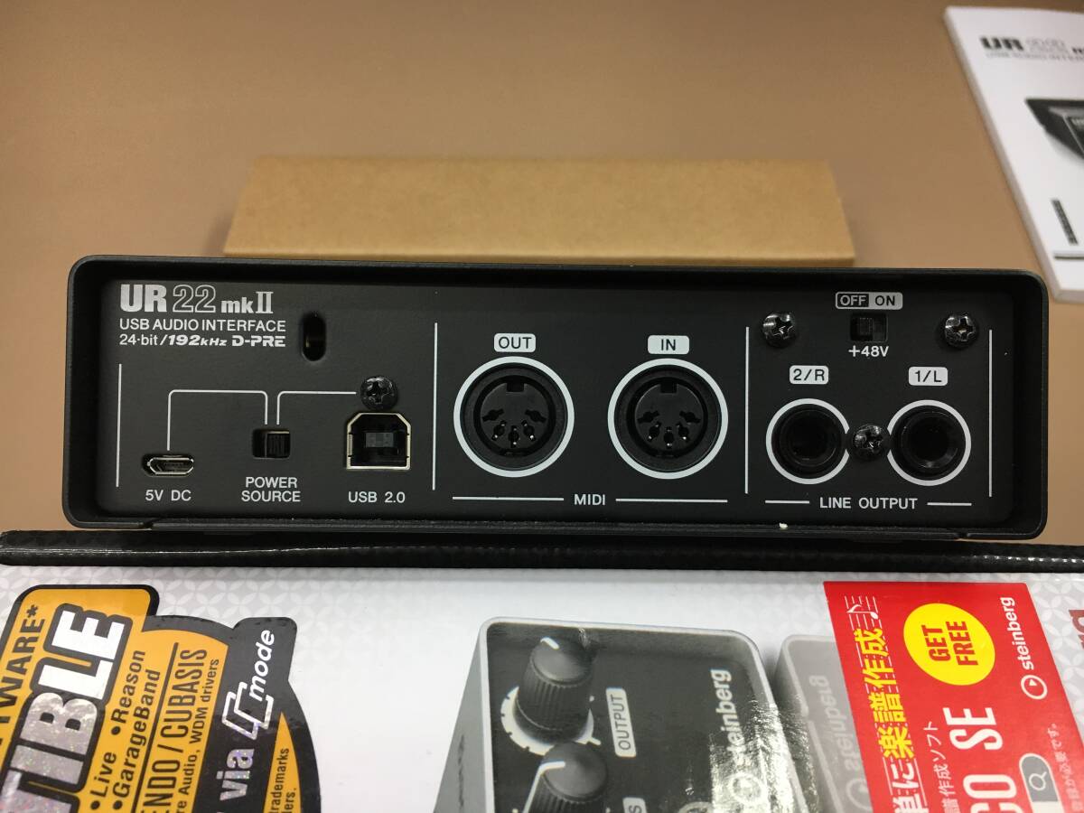 N095[06]K252(オーディオインターフェース) ジャンク品 スタインバーグ UR22mkII オーディオインターフェース/通電のみ確認済 5/7出品の画像3