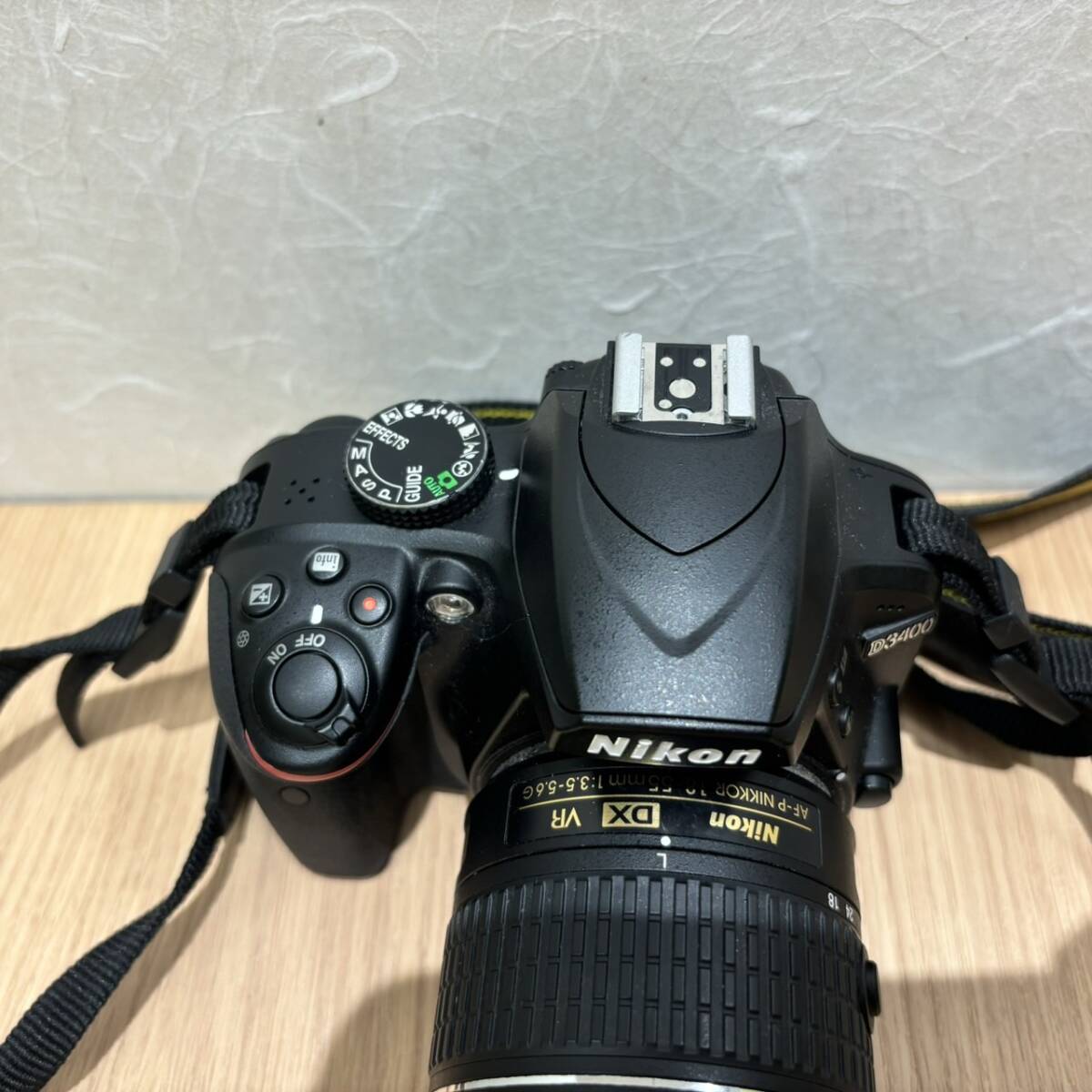 【N-19690】1円スタート NIKON D3400 NIKKOR 18-55ｍｍ 撮影 カメラ 付属品無 現状品のみ ニコン 一眼レフ 通電確認済_画像4