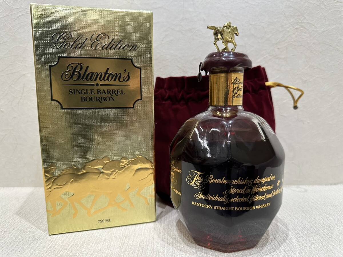[KIM-2124][1 иен ~]Blanton\'s Gold Edition Blanc тонн z Bourbon виски 750ml 51.5% не . штекер осталось количество 9 сломан 