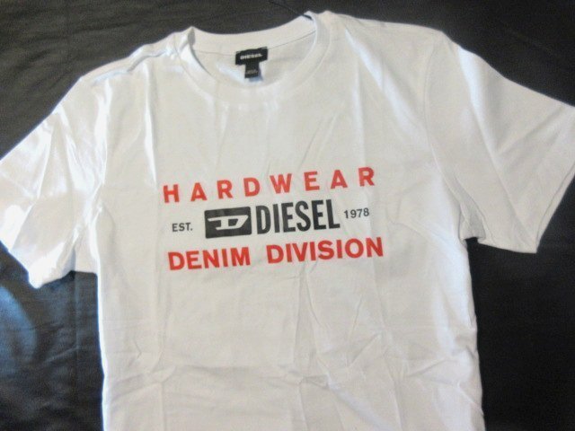 本物正規◆DIESEL ディーゼル◆Tシャツ K32■白■L■新品_画像1