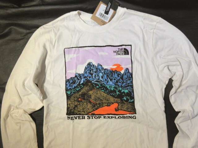 本物訳有◆ノースフェイス◆長袖Tシャツ GI■アイボリー■L■新品/7W5/アメリカ限定_画像1