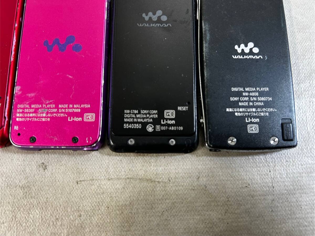 （27）SONY ソニー WALKMAN 6個 まとめ売り NW-A55 NW-A808 NW-S784 NW-S636F NW-E083の画像4