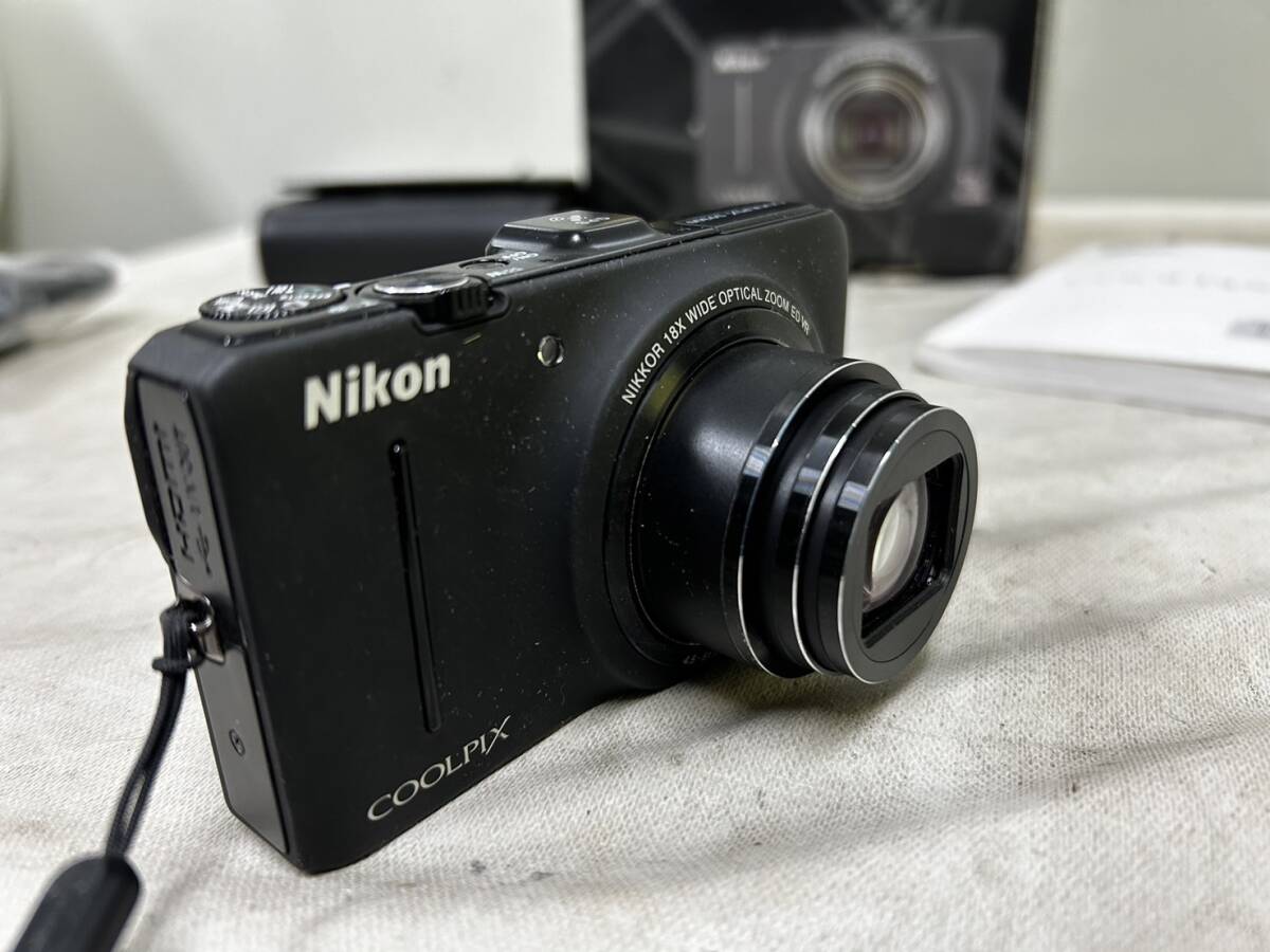 （79）Nikon ニコン COOLPIX S9300 クールピクス コンパクトデジタルカメラ ブラック _画像3