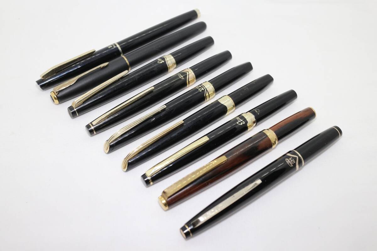 5010 万年筆 9本 ペン先14K/18K/21K/22K PARKER/PILOT/Elite/Saifor/PlATINUM まとめて_画像1