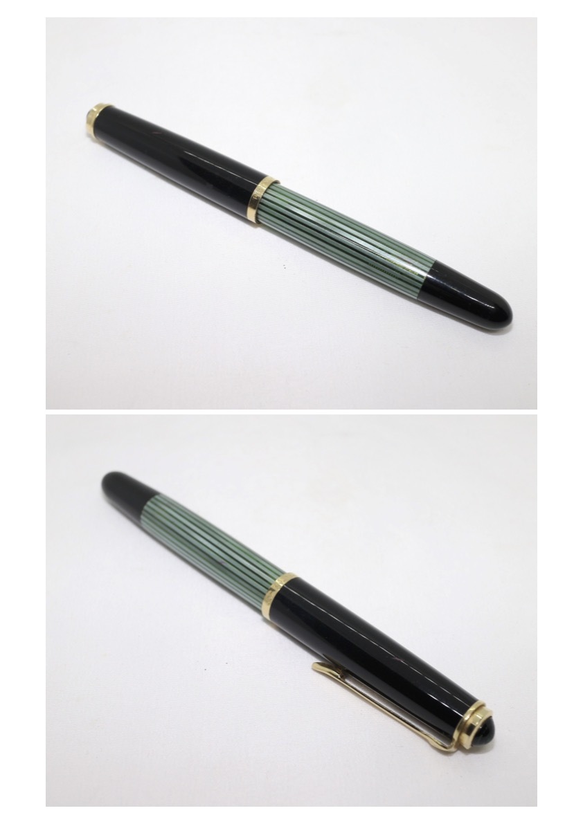 5009 PELIKAN 400 ペリカン400 万年筆 ペン先14C-585 EF グリーンストライプ_画像6