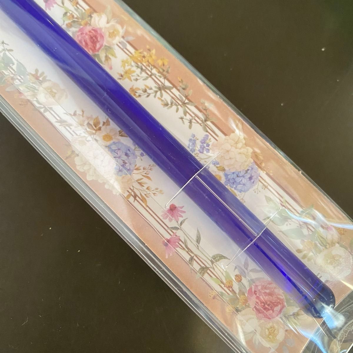 新品未開封　ガラスペン　シックカラー　ブルー　松野工業　万年筆　MA-1303 セリア　美文字　ペン字　