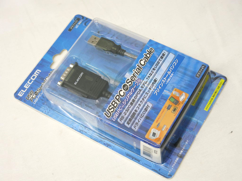 05K049 ELECOM エレコム USB to シリアルケーブル [UC-SGT1] RS-232C変換 長期保管品 現状 売り切り 活用できる方の画像1